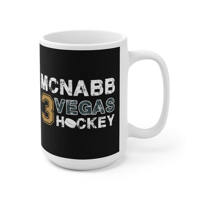 Mug McNabb 3 Vegas Hockey Ceramic Coffee Mug In Black, 15oz