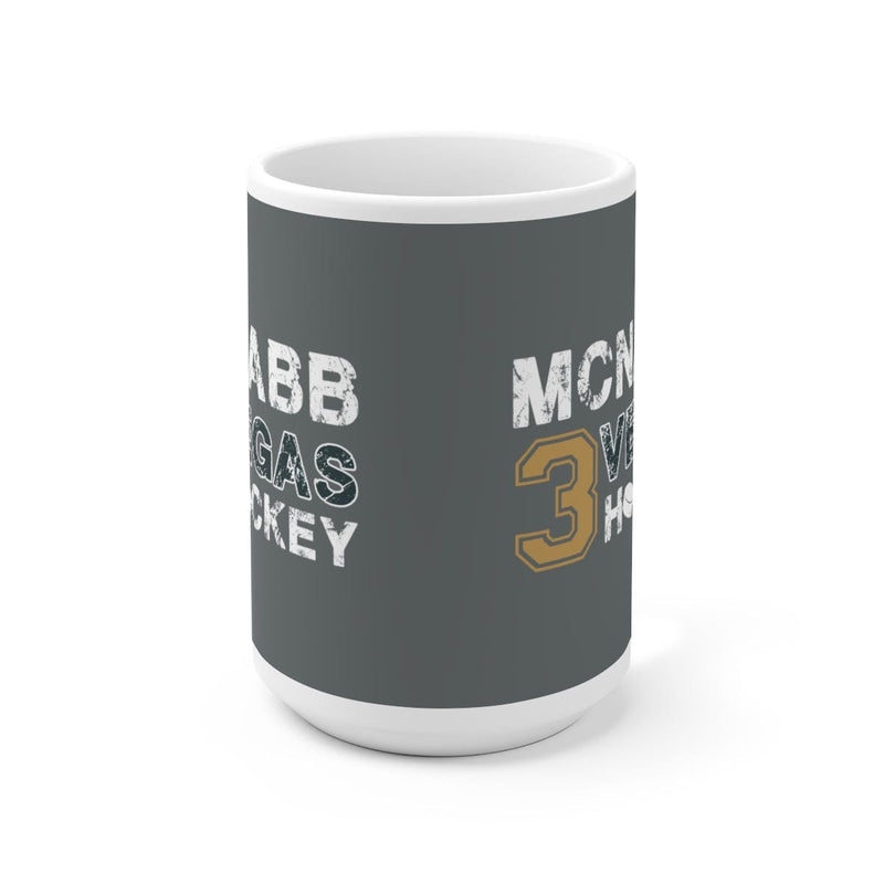 Mug McNabb 3 Vegas Hockey Ceramic Coffee Mug In Gray, 15oz