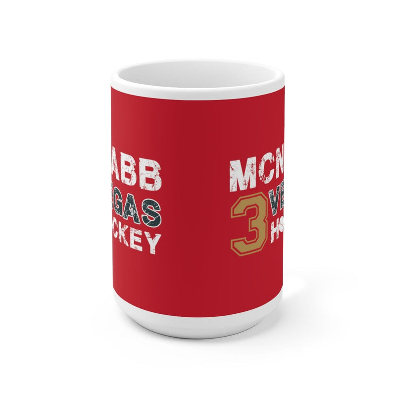 Mug McNabb 3 Vegas Hockey Ceramic Coffee Mug In Red, 15oz