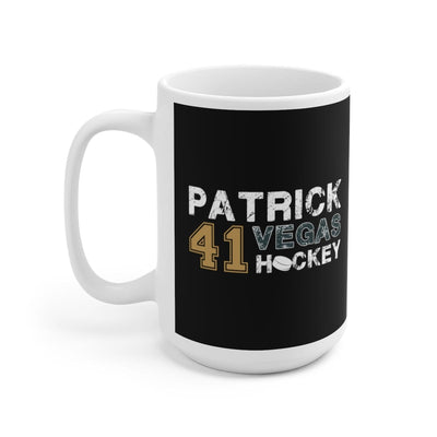 Mug Patrick 41 Vegas Hockey Ceramic Coffee Mug In Black, 15oz