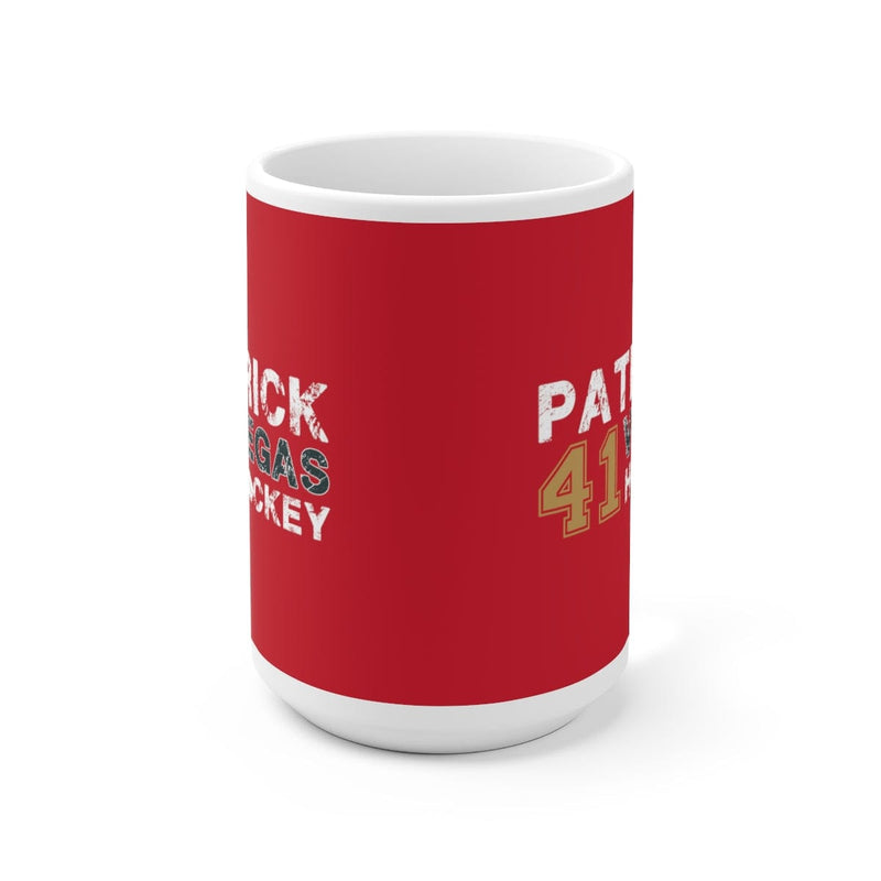 Mug Patrick 41 Vegas Hockey Ceramic Coffee Mug In Red, 15oz