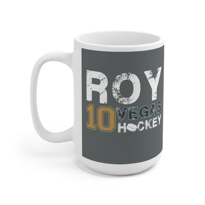 Mug Roy 10 Vegas Hockey Ceramic Coffee Mug In Gray, 15oz