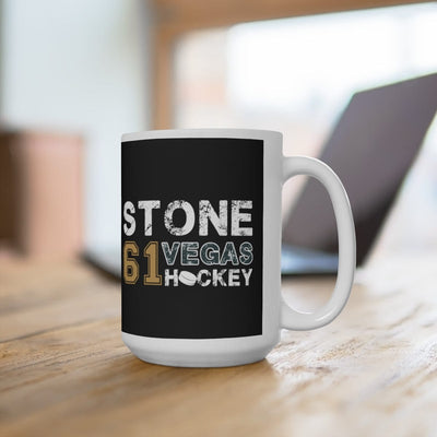 Mug Stone 61 Vegas Hockey Ceramic Coffee Mug In Black, 15oz