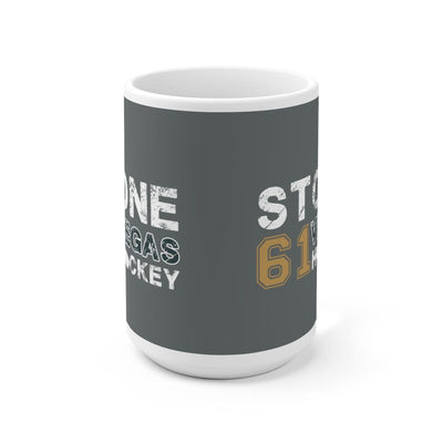 Mug Stone 61 Vegas Hockey Ceramic Coffee Mug In Gray, 15oz