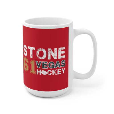 Mug Stone 61 Vegas Hockey Ceramic Coffee Mug In Red, 15oz
