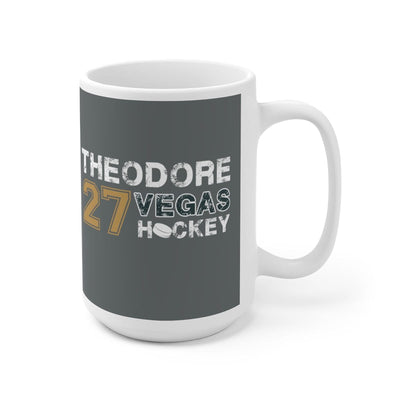 Mug Theodore 27 Vegas Hockey Ceramic Coffee Mug In Gray, 15oz