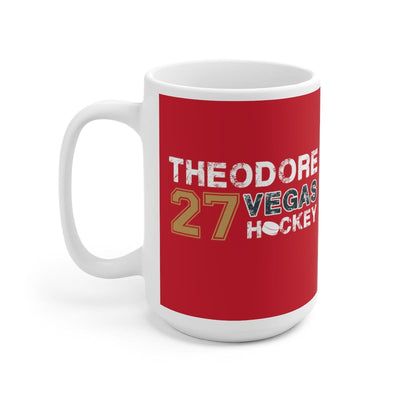 Mug Theodore 27 Vegas Hockey Ceramic Coffee Mug In Red, 15oz