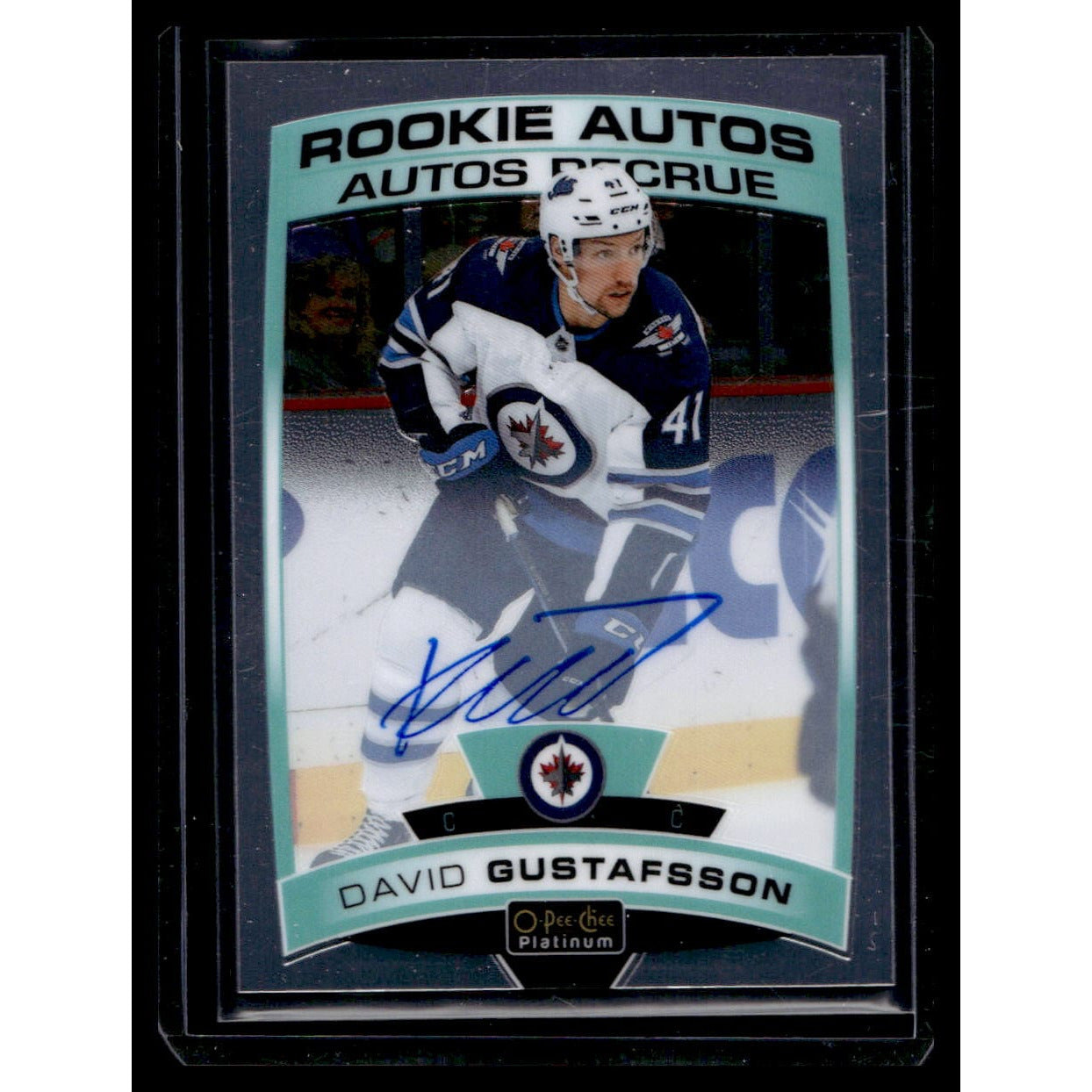 CARDS ✅ 2019 O-Pee-Chee Platinum David Gustafsson Rookie Autos #R-DG Winnipeg Jets