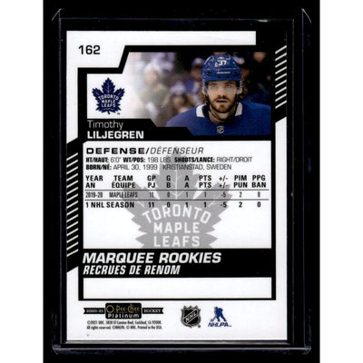 CARDS ✅ 2020 O-Pee-Chee Platinum Timothy Liljegren  #162 Toronto Maple Leafs