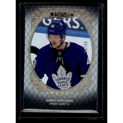 CARDS ✅ 2020 UD Stature Mikko Lehtonen /68 #134 Toronto Maple Leafs