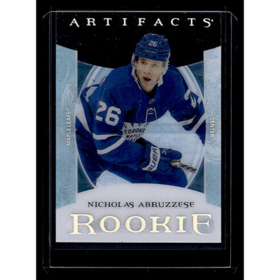 CARDS ✅ 2022 UD Artifacts Rookie Nick Abruzzese Clear Cut #CCR-20 Toronto Maple Leafs