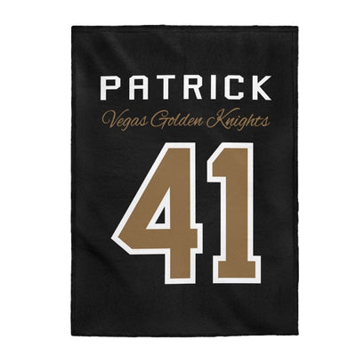 All Over Prints Patrick 41 Vegas Golden Knights Velveteen Plush Blanket