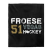 All Over Prints Froese 51 Vegas Hockey Velveteen Plush Blanket