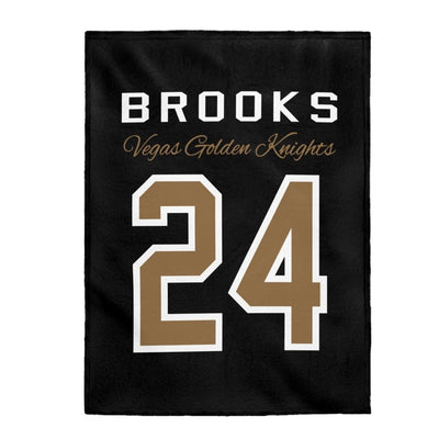 All Over Prints Brooks 24 Vegas Golden Knights Velveteen Plush Blanket