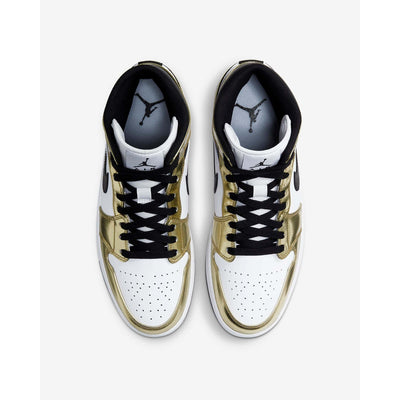 Air Jordan 1 Metallic Gold Mid Authentic Shoes