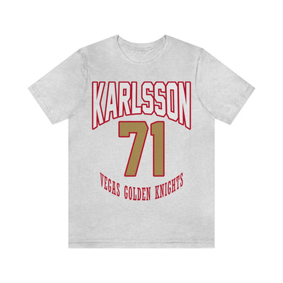 T-Shirt Karlsson 71 Vegas Golden Knights Retro Unisex Jersey Tee