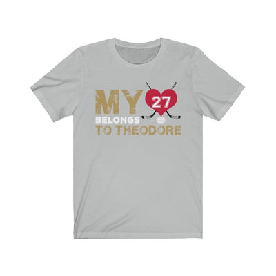 T-Shirt Ash / S My Heart Belongs To Theodore Unisex Jersey Tee
