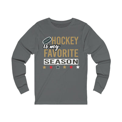 Long-sleeve "Hockey Is My Favorite Season" Unisex Jersey Long Sleeve Shirt