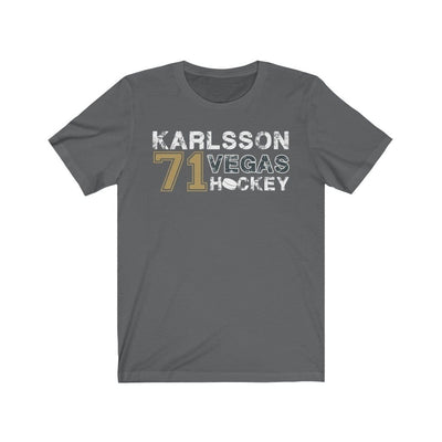 T-Shirt Asphalt / S Karlsson 71 Vegas Hockey Unisex Jersey Tee