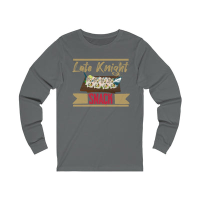 Long-sleeve "Late Knight Snack" Sushi Design Unisex Jersey Long Sleeve Shirt