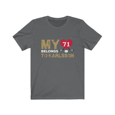 T-Shirt Asphalt / S My Heart Belongs To Karlsson Unisex Jersey Tee