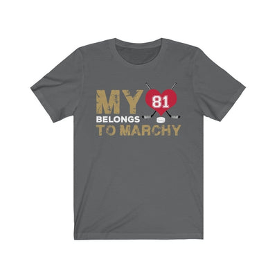 T-Shirt Asphalt / S My Heart Belongs To  Marchy Unisex Jersey Tee