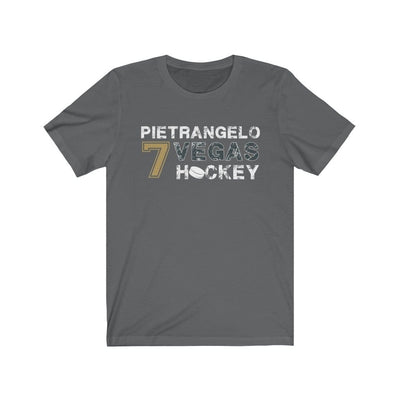 T-Shirt Asphalt / S Pietrangelo 7 Vegas Hockey Unisex Jersey Tee
