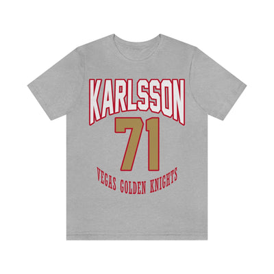 T-Shirt Karlsson 71 Vegas Golden Knights Retro Unisex Jersey Tee