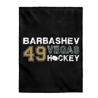 All Over Prints Barbashev 49 Vegas Hockey Velveteen Plush Blanket