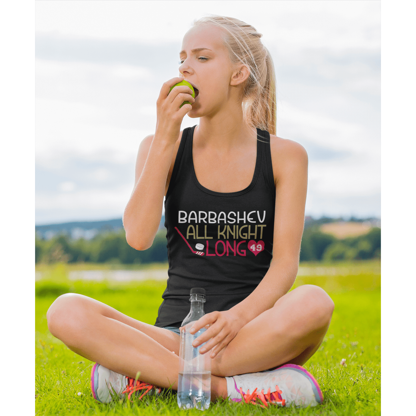 Tank Top Barbashev All Knight Long Women's Tri-Blend Racerback Tank