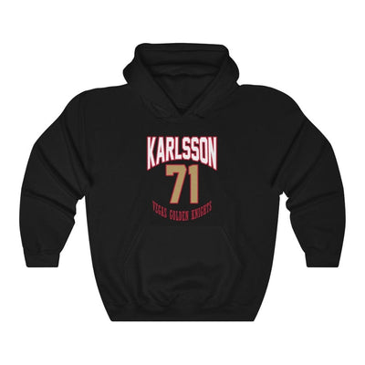 Hoodie Black / L Karlsson 71 Vegas Golden Knights Retro Unisex Hooded Sweatshirt