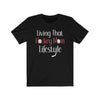 T-Shirt "Living That Hockey Mom Lifestyle" Unisex Jersey Tee