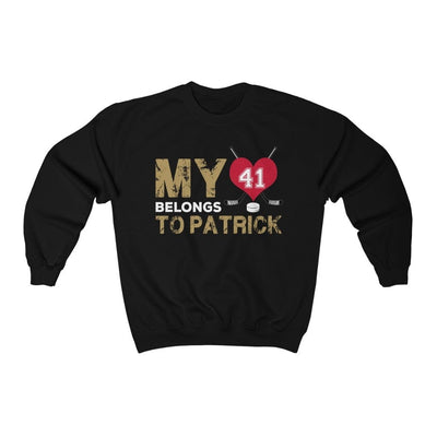 Sweatshirt Black / L My Heart Belongs To Patrick Unisex Crewneck Sweatshirt