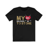 T-Shirt Black / L My Heart Belongs To  Stone Unisex Jersey Tee