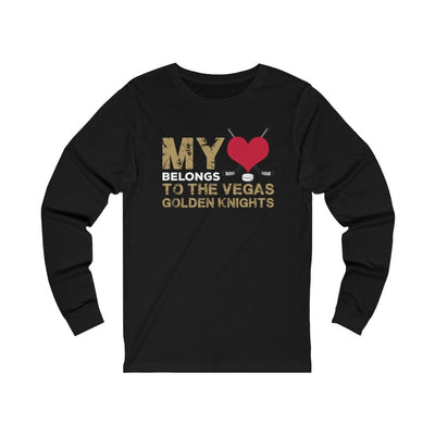 Long-sleeve "My Heart Belongs To The Vegas Golden Knights" Unisex Jersey Long Sleeve Shirt