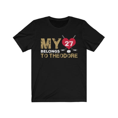 T-Shirt Black / L My Heart Belongs To Theodore Unisex Jersey Tee