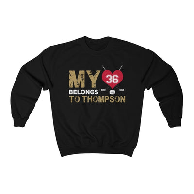 Sweatshirt Black / L My Heart Belongs To Thompson Unisex Crewneck Sweatshirt