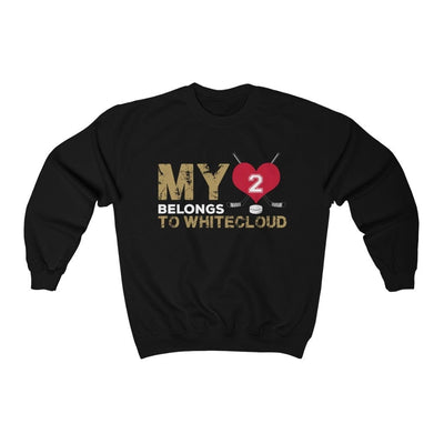 Sweatshirt Black / L My Heart Belongs To Whitecloud Unisex Crewneck Sweatshirt