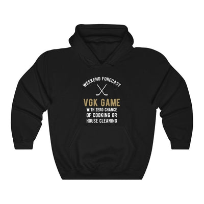 Hoodie Black / L Weekend Forecast: VGK Game Unisex Hooded Sweatshirt