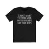 T-Shirt "I Just Want To Drink Wine And Watch Hockey" Unisex Jersey Tee