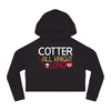 Hoodie Cotter All Knight Long Women's Cropped Hooded Sweatshirt