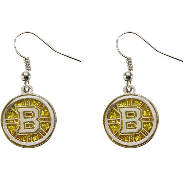 Boston Bruins Glitter Dangler Earrings