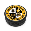 Boston Bruins Hockey Puck: Happy Holidays