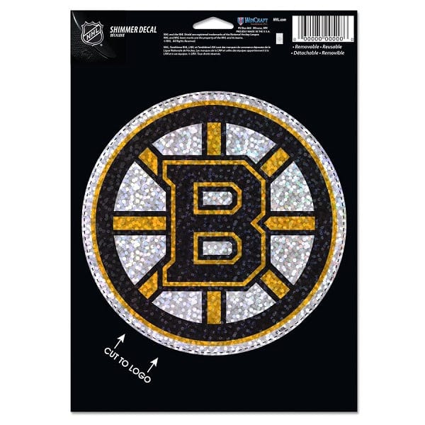 Boston Bruins Shimmer Decal, 5x7 Inch