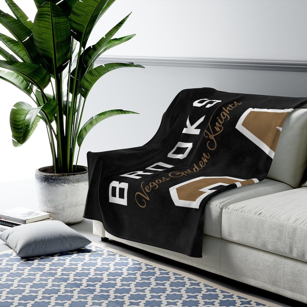 All Over Prints Brooks 24 Vegas Golden Knights Velveteen Plush Blanket