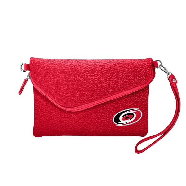 Carolina Hurricanes Fold Over Pebble Crossbody Purse