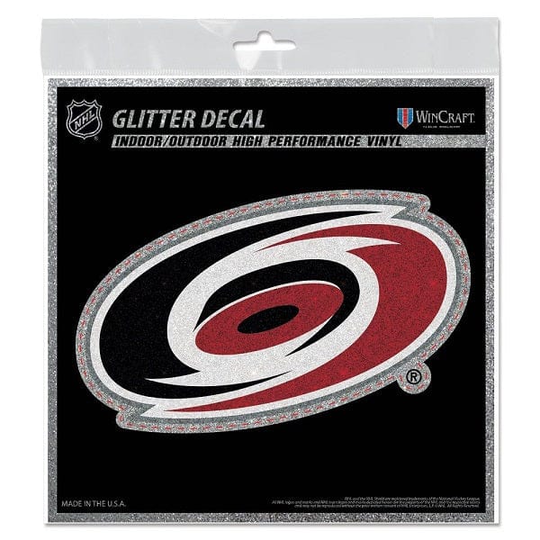 Carolina Hurricanes Glitter Decal, 6x6 Inch"