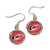 Carolina Hurricanes Round Dangle Earrings