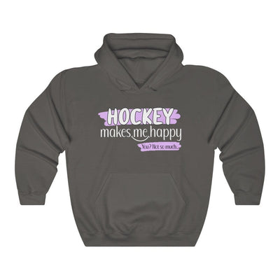 Hoodie "Hockey Makes Me Happy" Unisex Hooded Sweatshirt