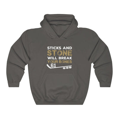 Hoodie Charcoal / S Sticks And Stone Will Break Your Bones Unisex Hooded Sweatshirt